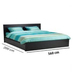 سرير مقاس 160 سم لون اسود KY711
