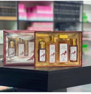بكج فرموني مكون من ٤ قطع  عطر جسم / عطر ملابس / عطر شعر / مزيل عرق