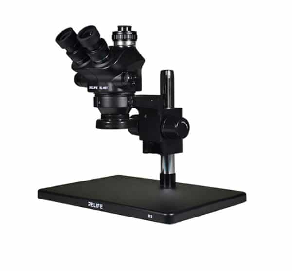 Relife rl m5t b3 0.7 5.0x continuous zoom trinocular hd stereo microscope
