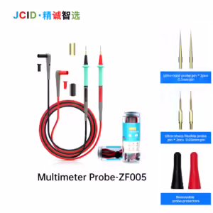 Jcid zf005 multimeter pen ultra sharp pin type multimeter probe 0 05mm soft anti scalding silicone