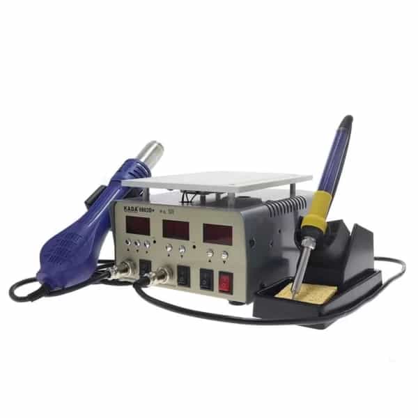 Kada 9803d plus 3in1 touch lcd glass screen digital separator hot air soldering iron 9803d smd rework station in pakistan