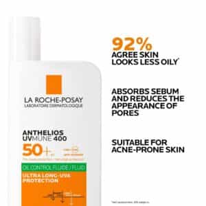 واقي شمس سائل SPF50 يو في مون 400 للبشرة الدهينة من لاروش بوزيه