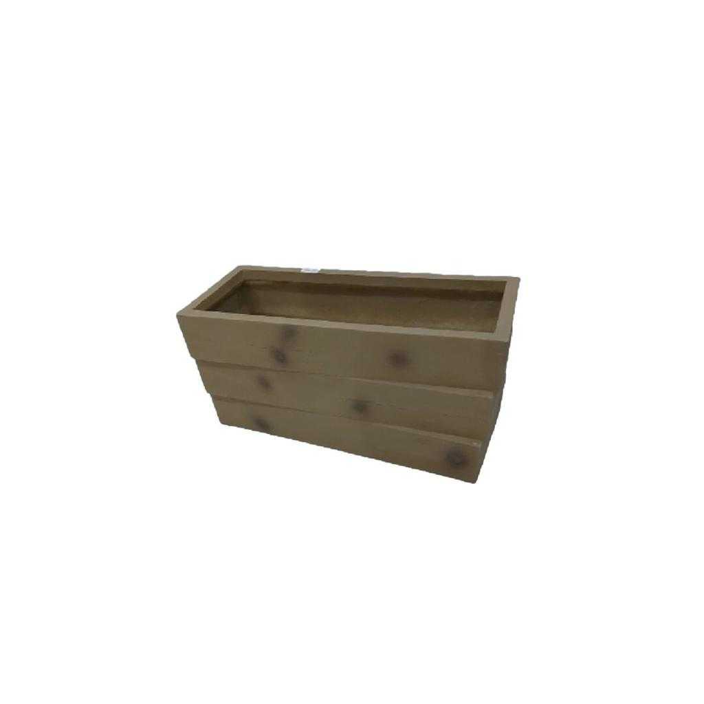 Rectangular fiberglass wood planter