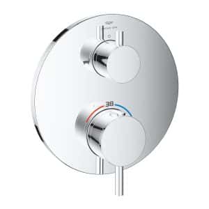 Atrio Thermostatic bath tub mixer for 2 outlets with integrated shut off/diverter valve Grohe جروهي 24359000
